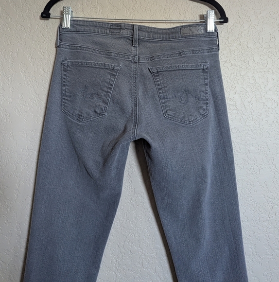 AG Adriano Goldschmied  Women's Size 27R Stevie Slim Straight Ankle Jeans, Gray  - Picture 8 of 13